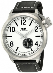 Vestal Men's CTN3L03 Canteen White Dial Black Leather Watch