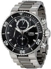 Oris Carlos Coste Black Dial Automatic Chronograph Mens Watch 674-7655-7184-SET