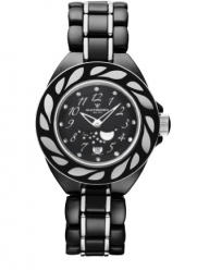 Catorex Women's 779.7.4994.310 C'Pure Quartz Black Ceramic Rhinestone Date Watch