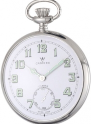 Catorex Men's 170.1.1810.121 La Pautele Palladium Brass White Dial Pocket Watch