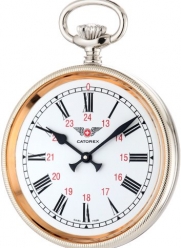 Catorex Men's 170.1.1834.110 La Pautele Etched Brass White Dial Pocket Watch