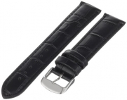 Hadley-Roma Men's MSM898RA-200 20-mm Black Alligator Grain Leather Watch Strap
