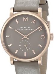 Marc by Marc Jacobs Women's MBM1266 Baker Rose-Tone Stainless Steel Watch with Grey Leather Band