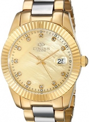 Oniss Paris Women's ON6019N-LG Galaxy-Z2 Collection Analog Display Swiss Quartz Gold Watch