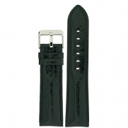 Tech Swiss LEA330-18SS 18mm Leather Calfskin Black Watch Strap
