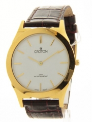 Croton Thin Gold Watch - White