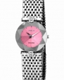 Jowissa Women's J5.230.M Facet Strass Stainless Steel Mesh Bracelet Pink Dial Watch