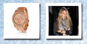 Bling Jewelry geneva rose gold plated classic round cz ladies boyfriend watch