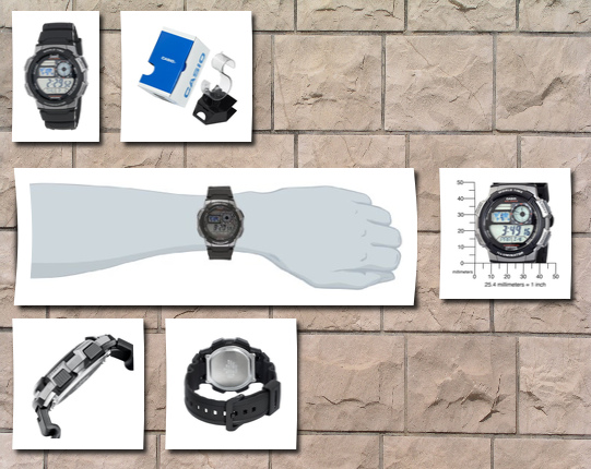 Casio men's  grey and black resin digital sport watch