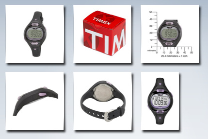 Timex women's t5k187 ironman pulse calculator black/purple resin strap watch