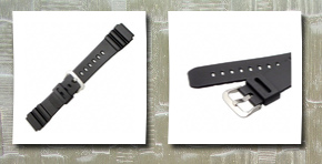 Casio 22mm black resin-marine gear