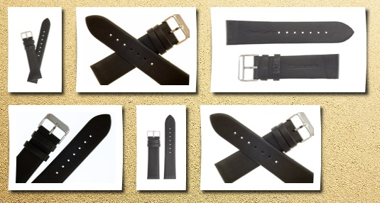 JP Leatherworks men's classic glove leather watchband color black 18mm width extra long length watch band by