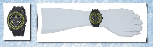 Rhino by Marc Ecko men's hype three eye chronograph bright color watch