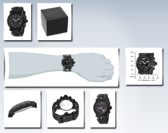 Oakley men's holeshot stealth unobtainium limited edition chronograph rubber watch