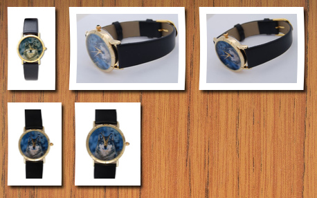 Wolf Designs wolf watch classic size winter wolf