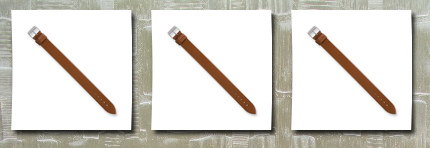 Moog Paris full grain calf leather polished finish watch strap