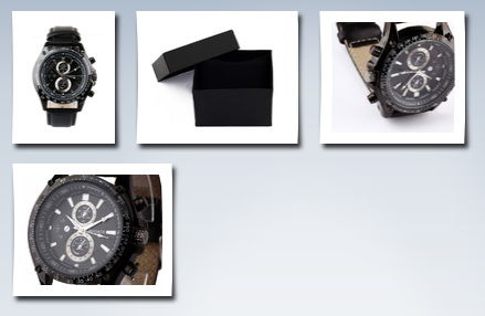 SOMEN TUNGSTEN high quality men's black dial japanese quartz movement leather strap watch