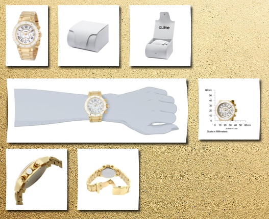 A-Line women's marina chronograph white textured dial watch